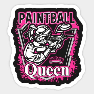 Paintball Queen Pink Splatter Sticker